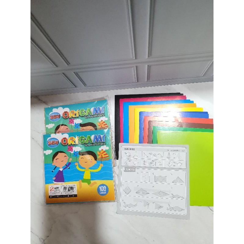 ORIGAMI kertas lipat merek SIDU isi 100 lembar-1