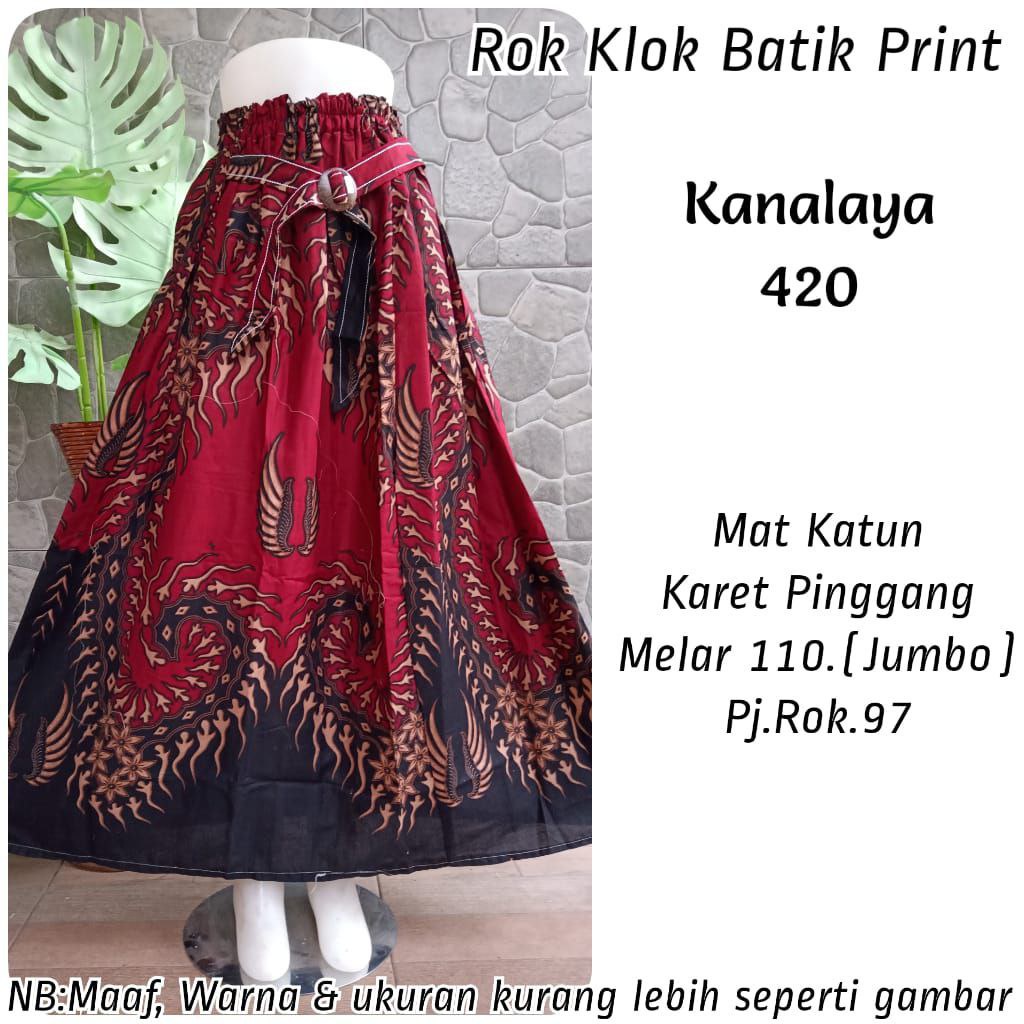 (Dijamin RealPict) Rok Batik original Pekalongan garansi harga termurah Rok Klok Modern By BellaQ-Kanalaya 420