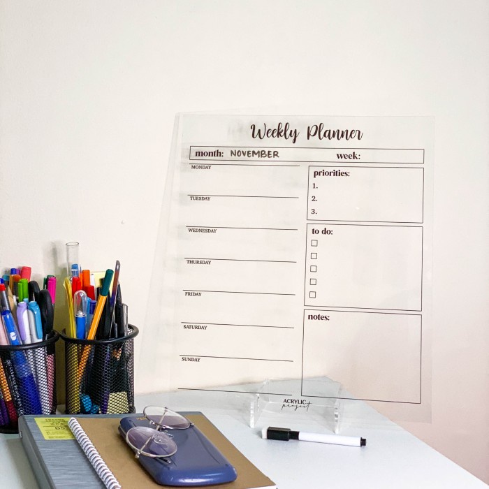 

Produk Unggulan Acrylic Weekly Planner B Akrilik Murah