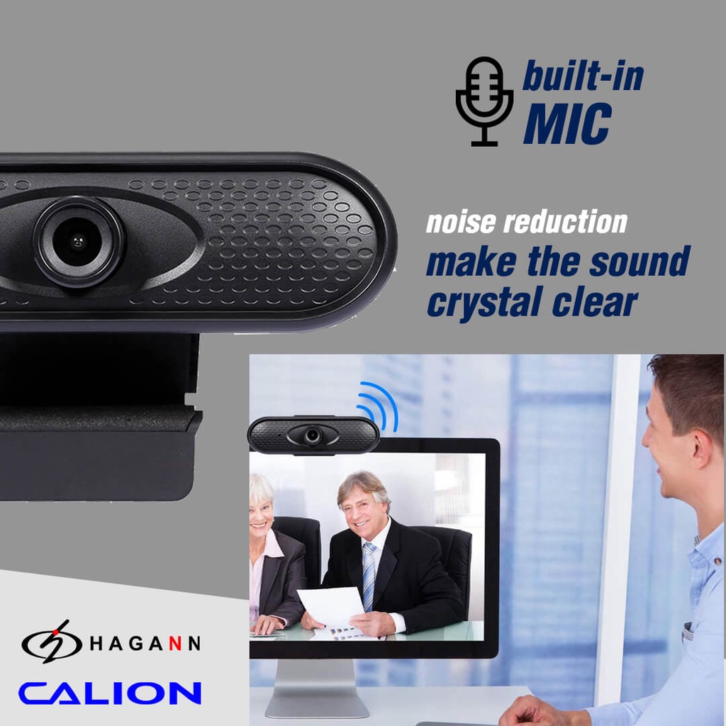 Webcam 2MP Full HD 1080P USB Microphone Murah Untuk PC  Laptop Komputer | Web Cam Calion CAL-2004WD