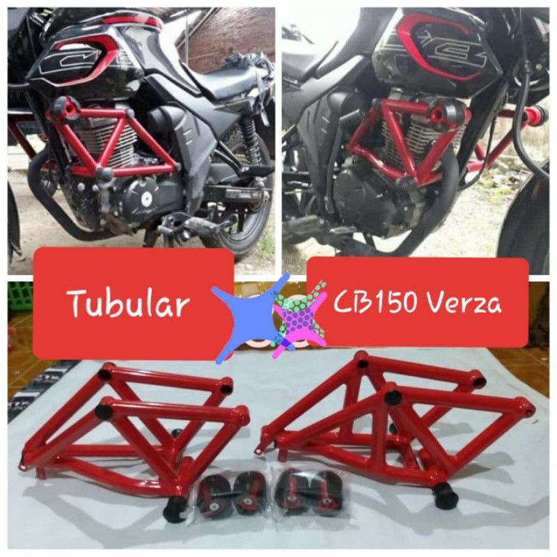 Tubular CB150 Verza plus jalu slider agna Crashbar CB150 Verza Model Baru