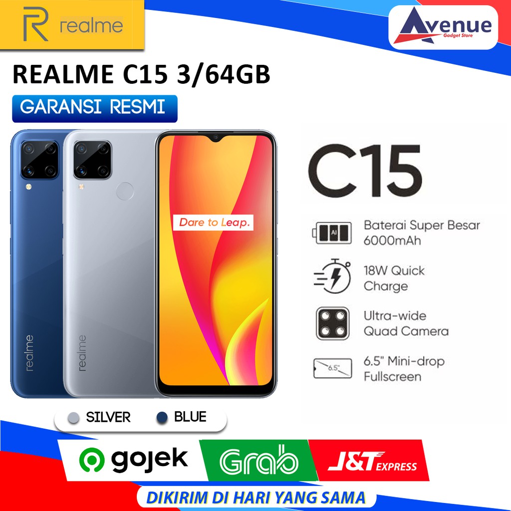 REALME C15 3/64GB GARANSI RESMI PROMO MURAH | Shopee Indonesia