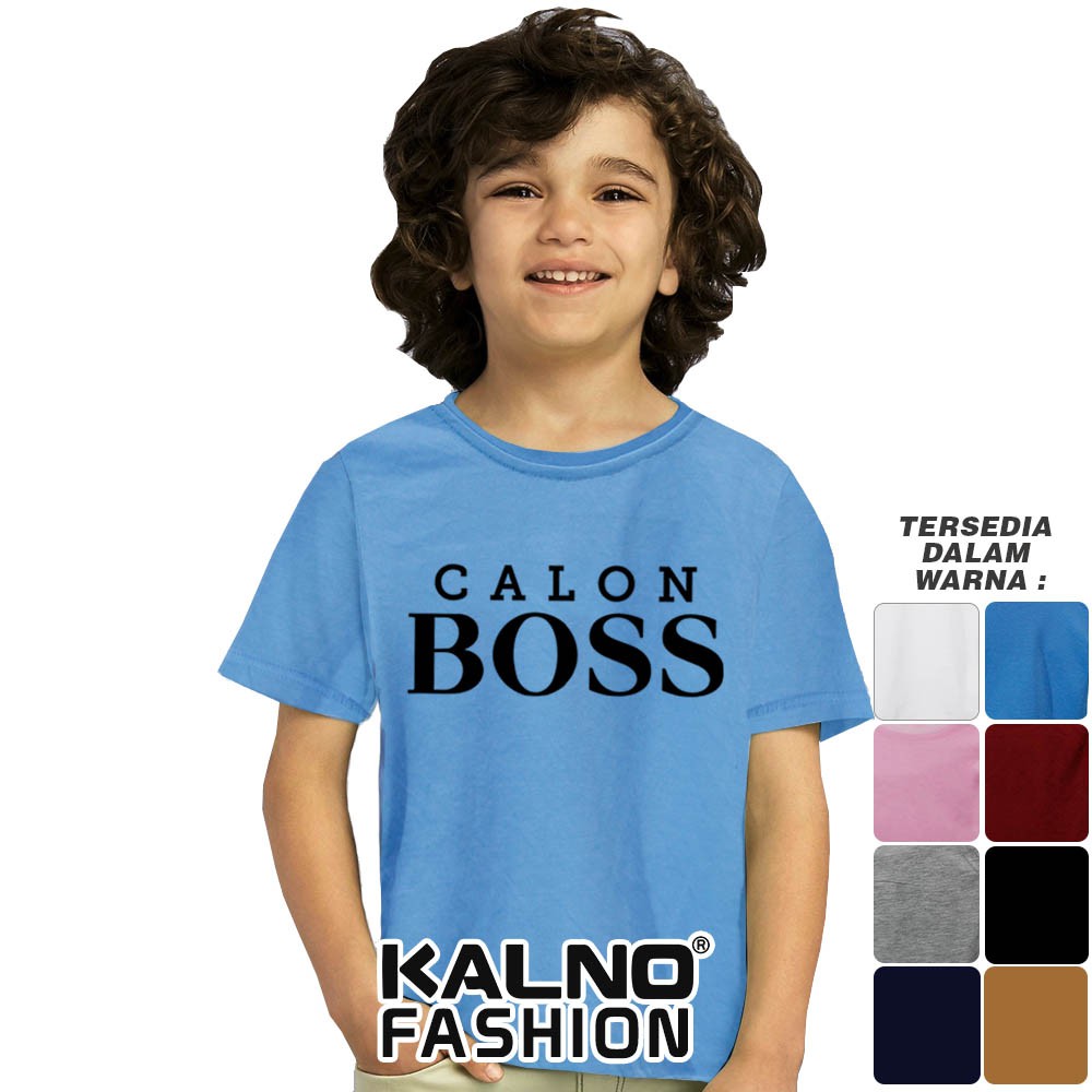 Baju Anak Print calon boss 308 - Anak Anak Umur 1 -  7 Tahun Ukuran S M L XL Bahan Katun polyester