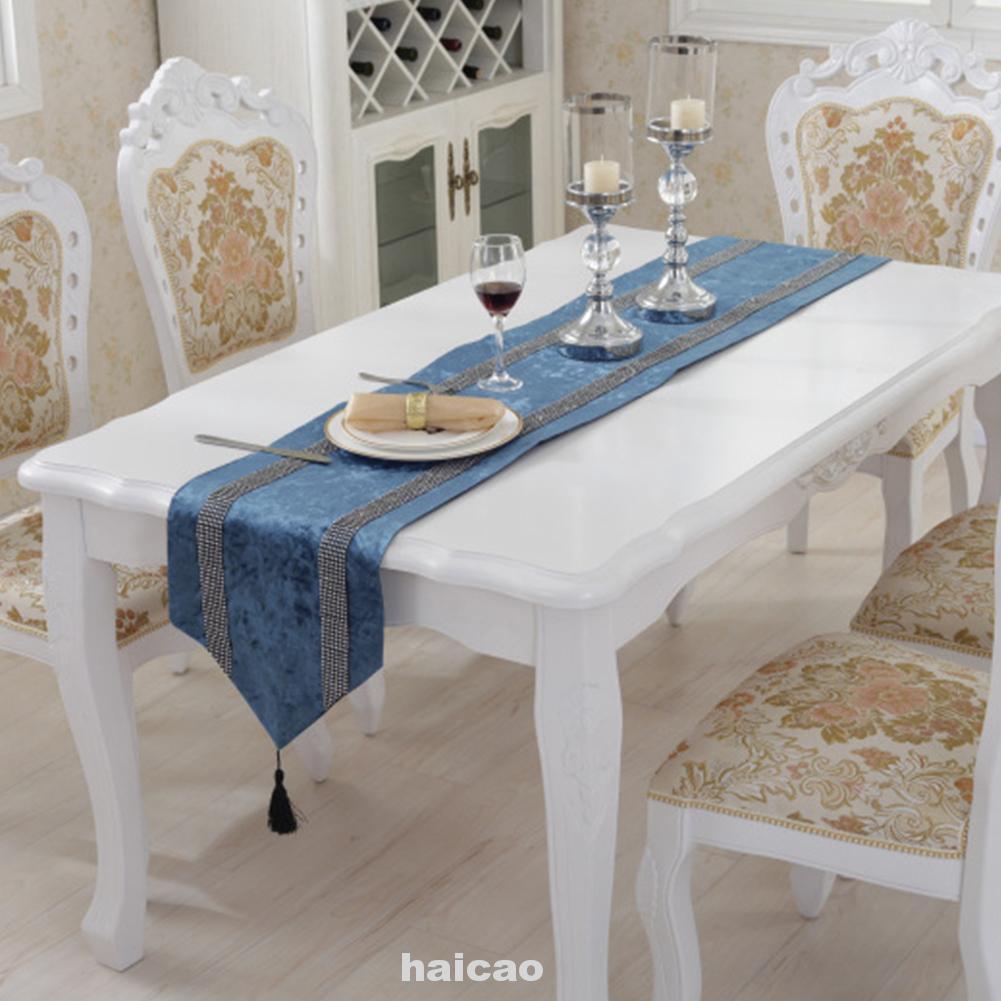 Diamante Modern Christmas European Style Dinner Home Velvet Dining Room Table Runner Shopee Indonesia