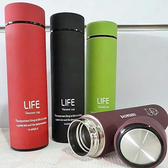 [BISA COD]TERMURAH!!!! TERMOS LIFE  TRENDY STAINLLESS STELL FLASK TERMOS LIFE TAHAN PANAS / DINGIN