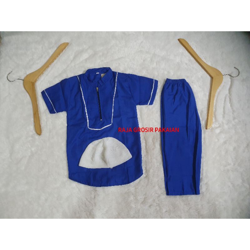 Baju Muslim Anak Laki Laki Usia 1-10 Thn/Koko Anak List Resleting Depan