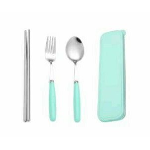 Set Sendok Alat Makan 3 in 1 / Sendok Makan Stainless 1 Set isi 3 Pcs