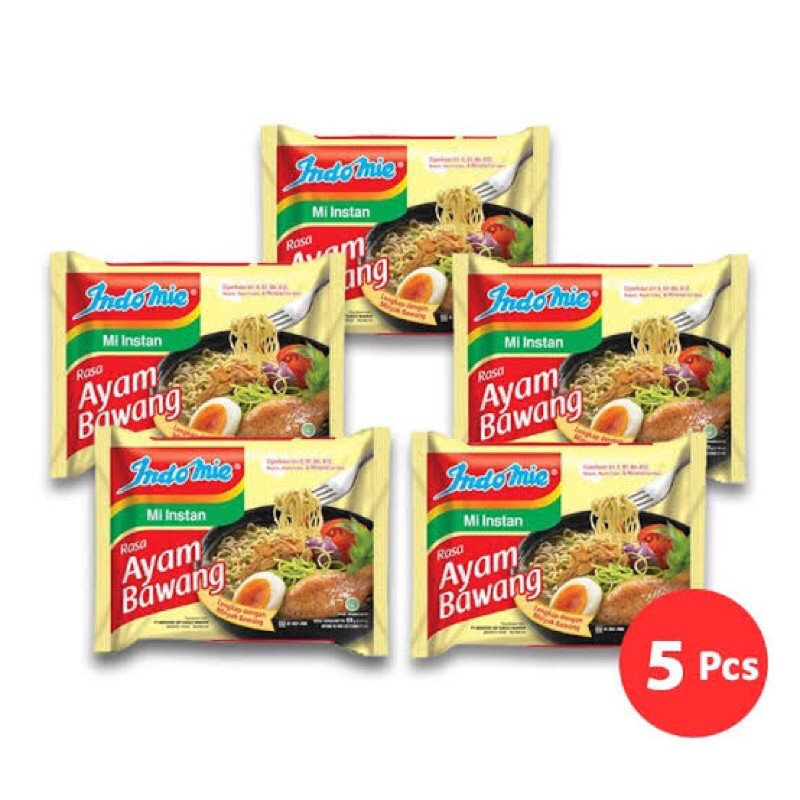 

Indomie ayam bawang 5 pcs