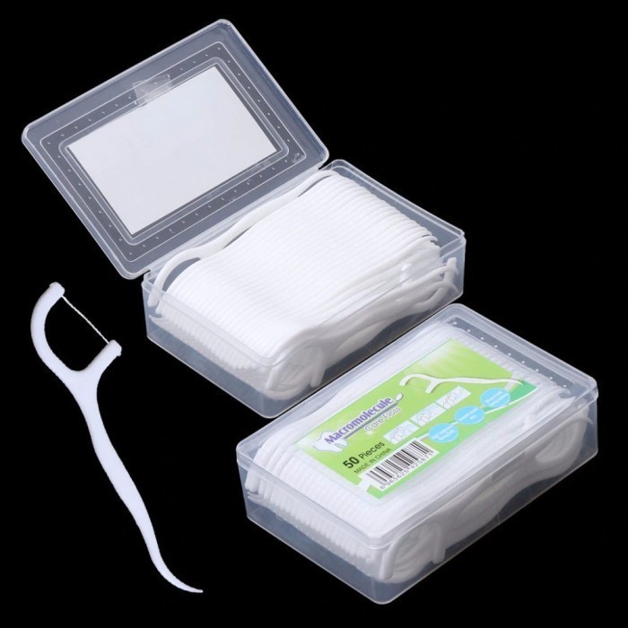 DENTAL FLOSS PICKS 50pcs BENANG GIGI/Tusuk Gigi Dental Floss isi 50 pc