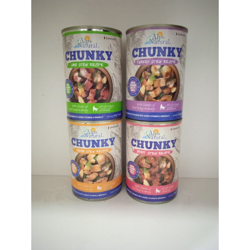 Alps Natural CHUNKY Wet Food All Variant 415gr | makanan basah anjing segala usia