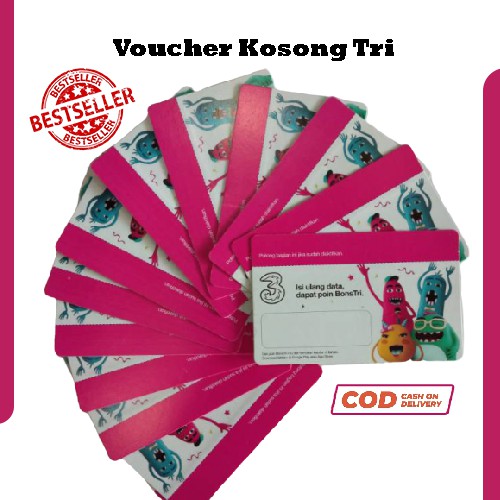 Voucher Kosongan tri / untuk bahan inject kuota