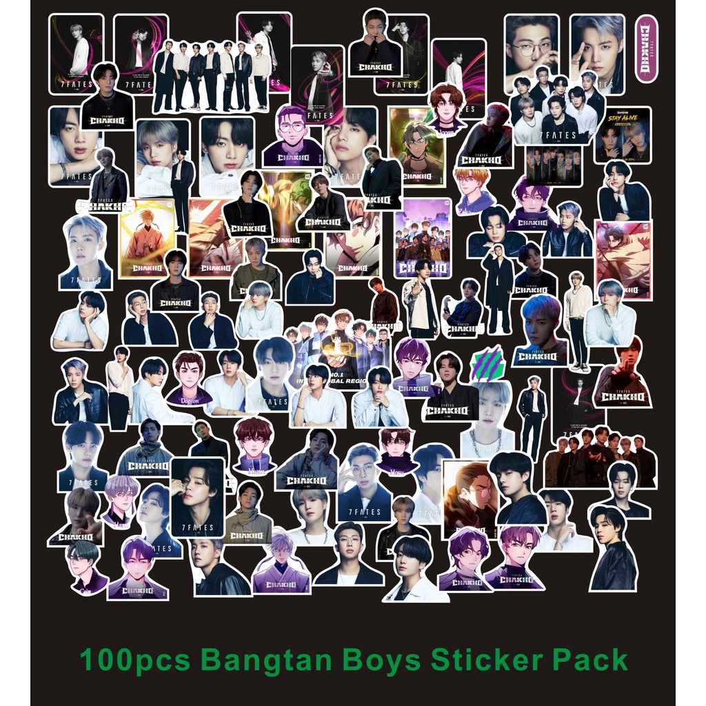 100pcs Stiker Desain BTS 7FATES Holiday Butter Festa Untuk Dekorasi