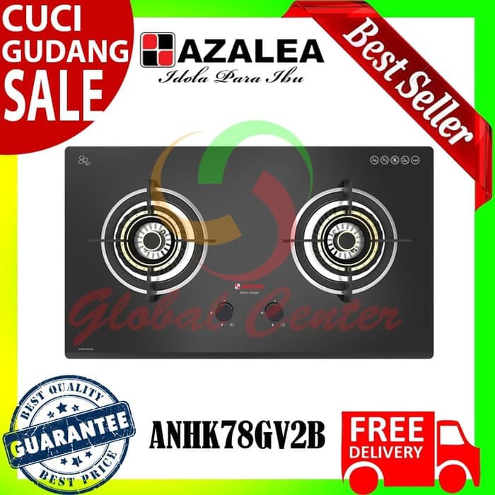 Kompor Tanam Gas Azalea ANHK78GV2B 2 Tungku - GARANSI RESMI