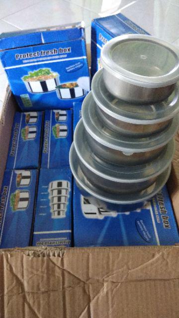 Rantang Stainless Susun 5 Dengan Tutup ( Isi 5 Panci)