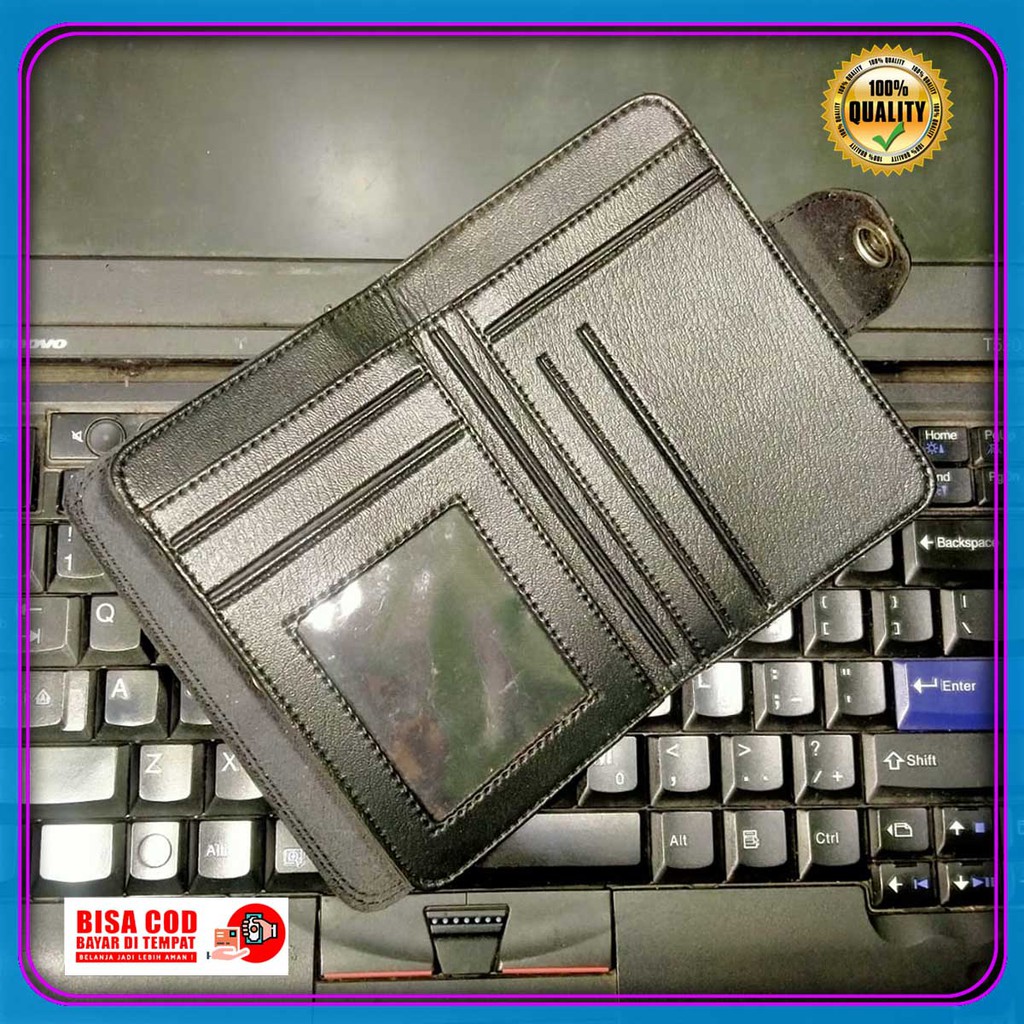 dompet cowok kekinian amt 34 kancing keren kasual best seller