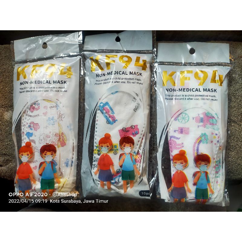 MASKER ANAK KF94 MOTIF ISI 10PCS