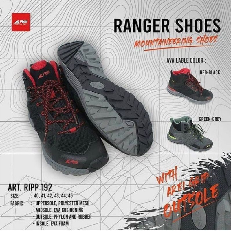 Sepatu Gunung Waterproof REI Ranger Shoes Sepatu Hiking Arei Outdoorgear