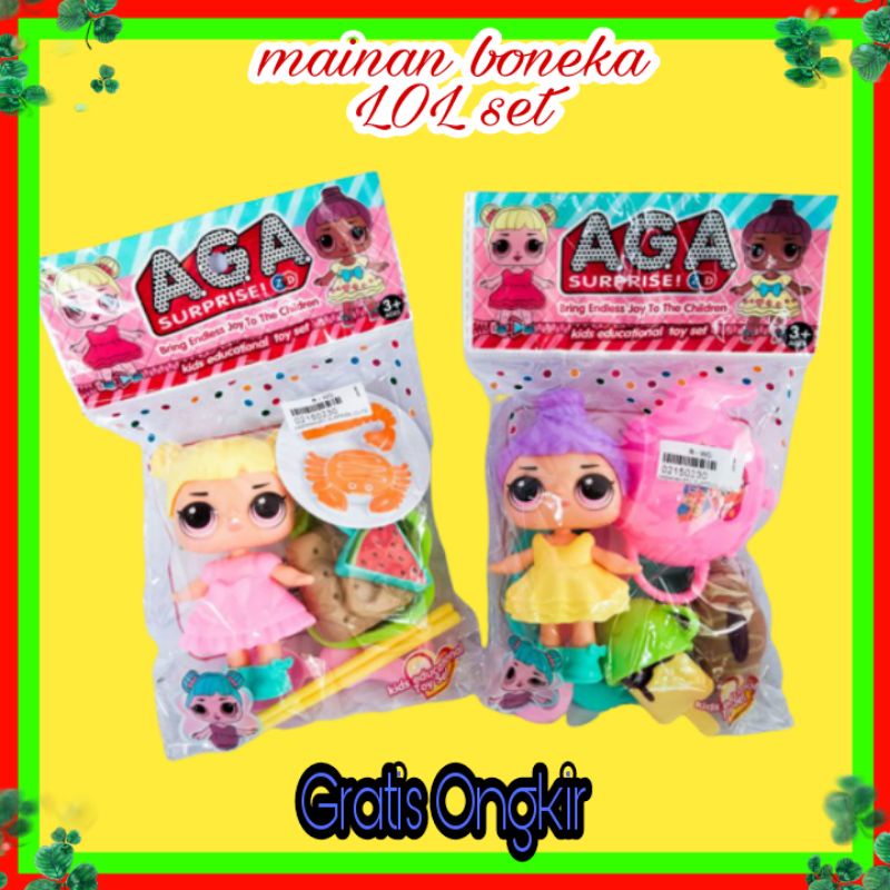 Mainan Anak Perempuan Boneka LOL Set Panjang 12 Cm Kado Ulang Tahun