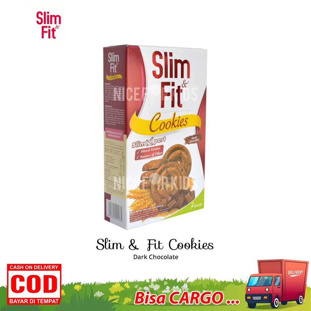 Slim &amp; Fit Cemilan Diet Sehat / Snack Slim Fit Cookies Kue Camilan Diet Rendah Kalori SlimFit