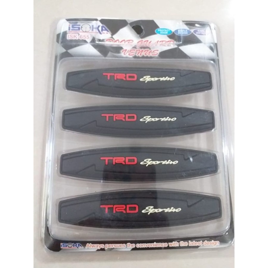 Door Guard TRD ISOKA Bumper Pelindung Pintu Mobil / Door Guard Mobil Karet Perekat 3M