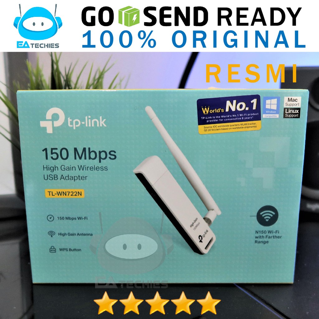 TP Link WN722N - USB Wifi Dongle Adapter 150Mbps High Gain TP-LINK 100% ORIGINAL TP LINK