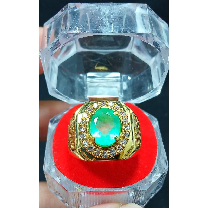 TERMURAH BATU CINCIN ZAMRUD COLOMBIA ASLI