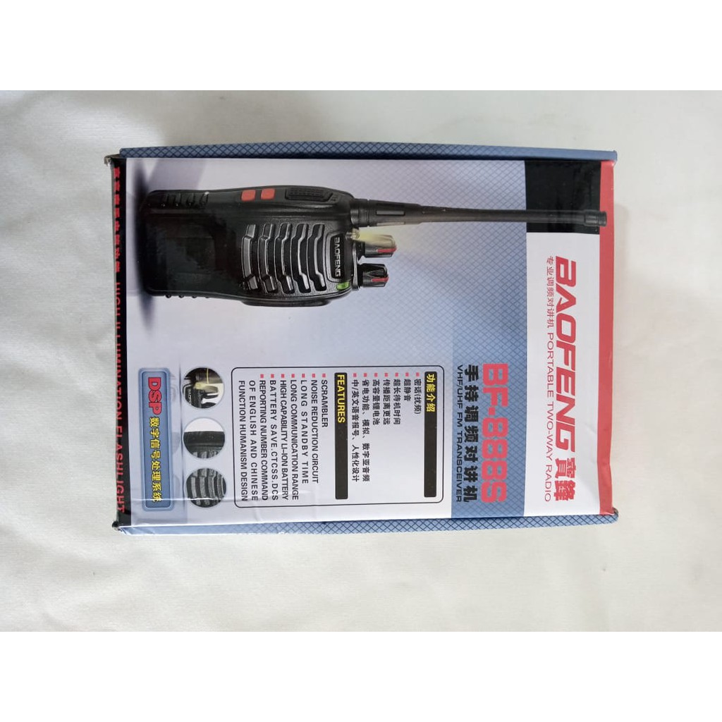 HT Baofeng BF 888S  2 in 1 Single Band UHF Bao feng BF-888S 888 S Radio Komunikasi Walkie Talkie