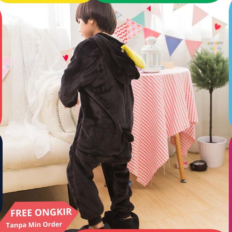 Anak Penguin Cosplay Kigurumi Onesies Anak Musim Dingin Kartun Anime Unicorn Jumpsuit Kostum untuk