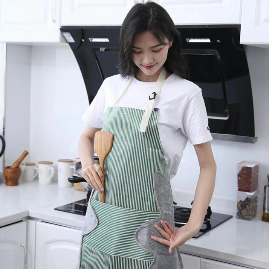 EM Celemek Masak Apron Dapur Anti Air Minyak Premium