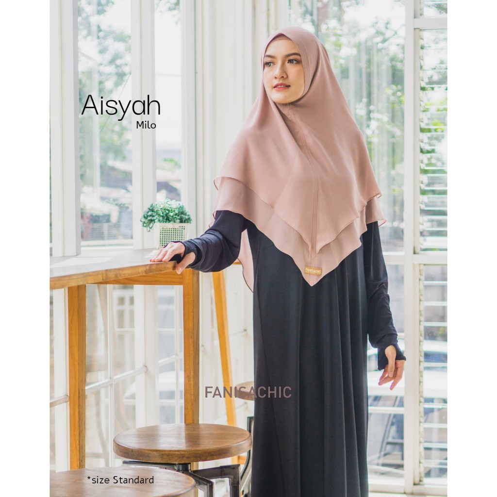 KHIMAR AISYAH Fanisachic JILBAB SYAR'I - NEW SERIES 2020 - Jilbab Polos fanisa chic