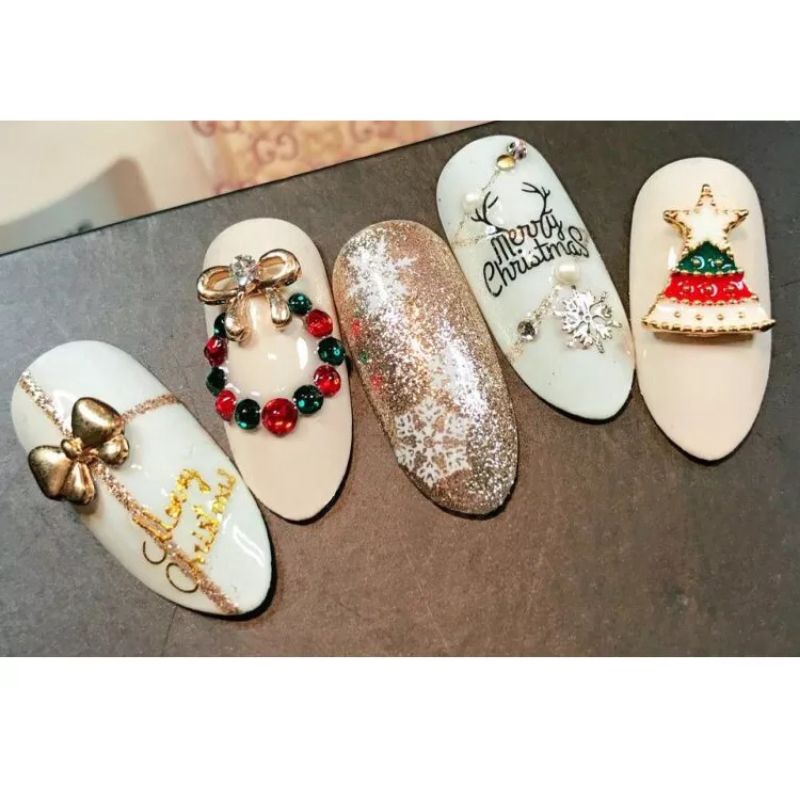 Nail art pernak pernik manik kuku rhinestones siver wheel MIXED SIZE accesorries menicure pedicure termurah aksesories accesories