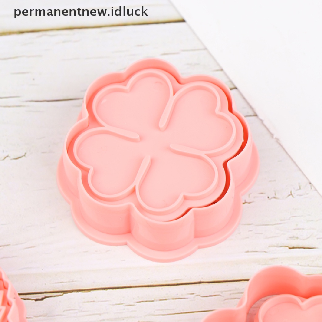 8pcs / set Cetakan Pemotong Kue / Biskuit Bentuk Daun Tanaman 3D