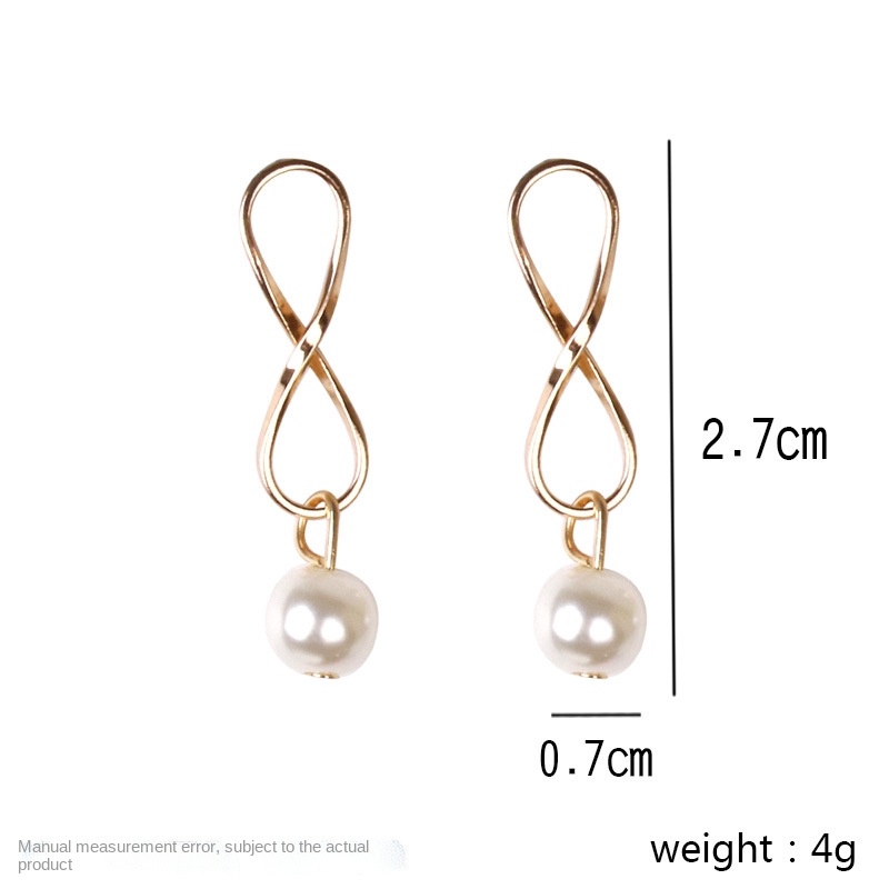 Anting Tusuk Bahan 925 Silver Metal Aksen Mutiara Gaya Korea