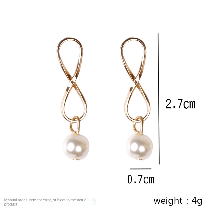 Anting Tusuk Bahan 925 Silver Metal Aksen Mutiara Gaya Korea