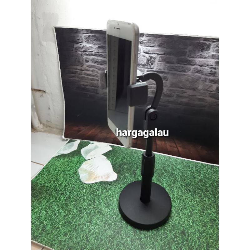 Mobile Phone Bracket live | Stand Holder Hp | Tempat handphone di meja horisontal vertical 360 Bisa Atur Tinggi dan Arah Ponsel