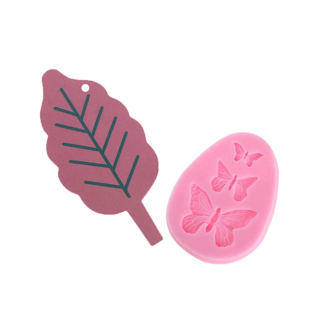 Solighter 3-lubang 3D Butterfly New Alat Dekorasi Sugarcraft Silikon