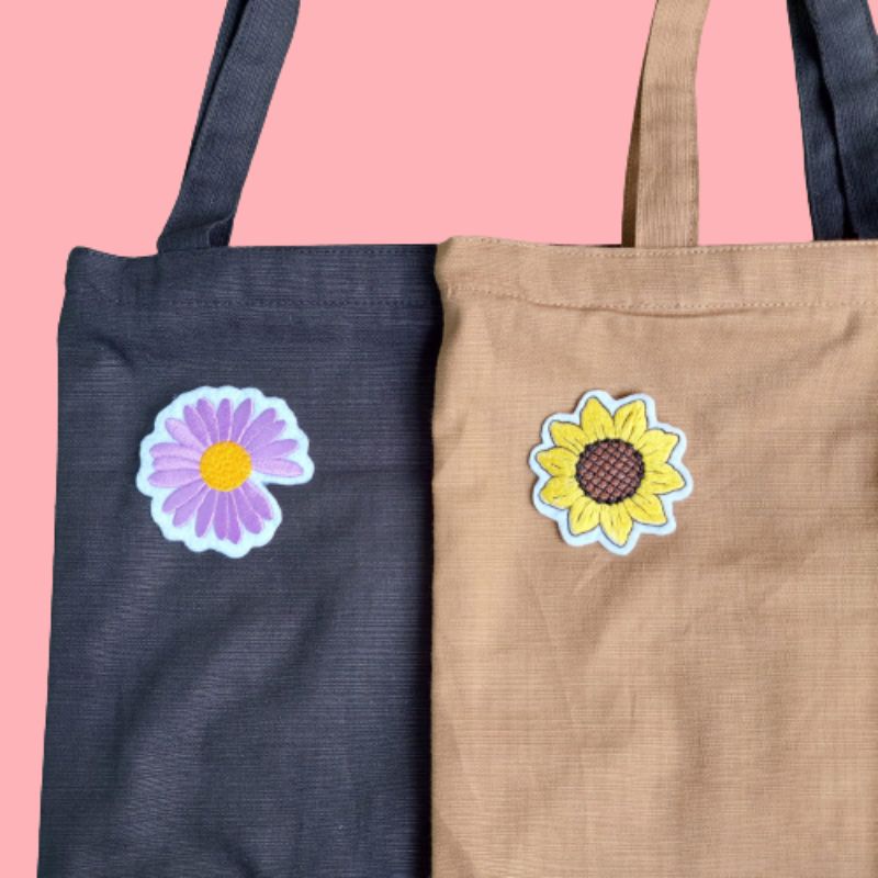 Totebag Sun Fun Day Tas Kuliah Motif Bordir