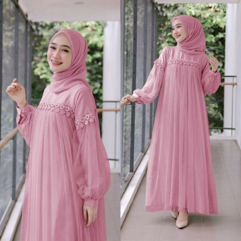 COD GAMIS TILE DOT TERLARIS / GAMIS PESTA TULLE / GAMIS NURAINI BAHAN VELVET / GAMIS MUSLIMAH MEWAH