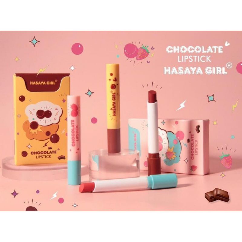 [ECERAN] HASAYA GIRL CHOCOLATE LIPSTIK  SWEETTEE LIPSTICK HH1065