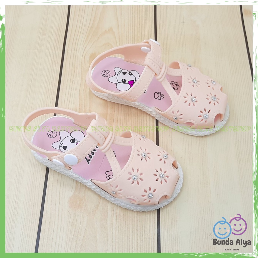 Sendal Anak Perempuan IMPORT Usia 9 Bulan Sampai 3 Tahun PEACH Model Lucu Sepatu Sandal Anak Cewek Karet Elastis Anti Licin Kekinian Nyaman Dipakai Size 16 Sampai 24 Sandal Balita Sendal Anak Import