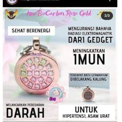 NEW PENDANT LSI BIOCARBON ROSE GOLD / KALUNG PENDANT