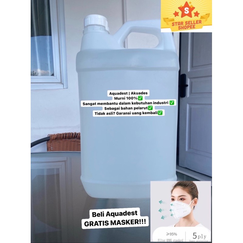 aquadest aquades akuadest akuades isi 5 liter