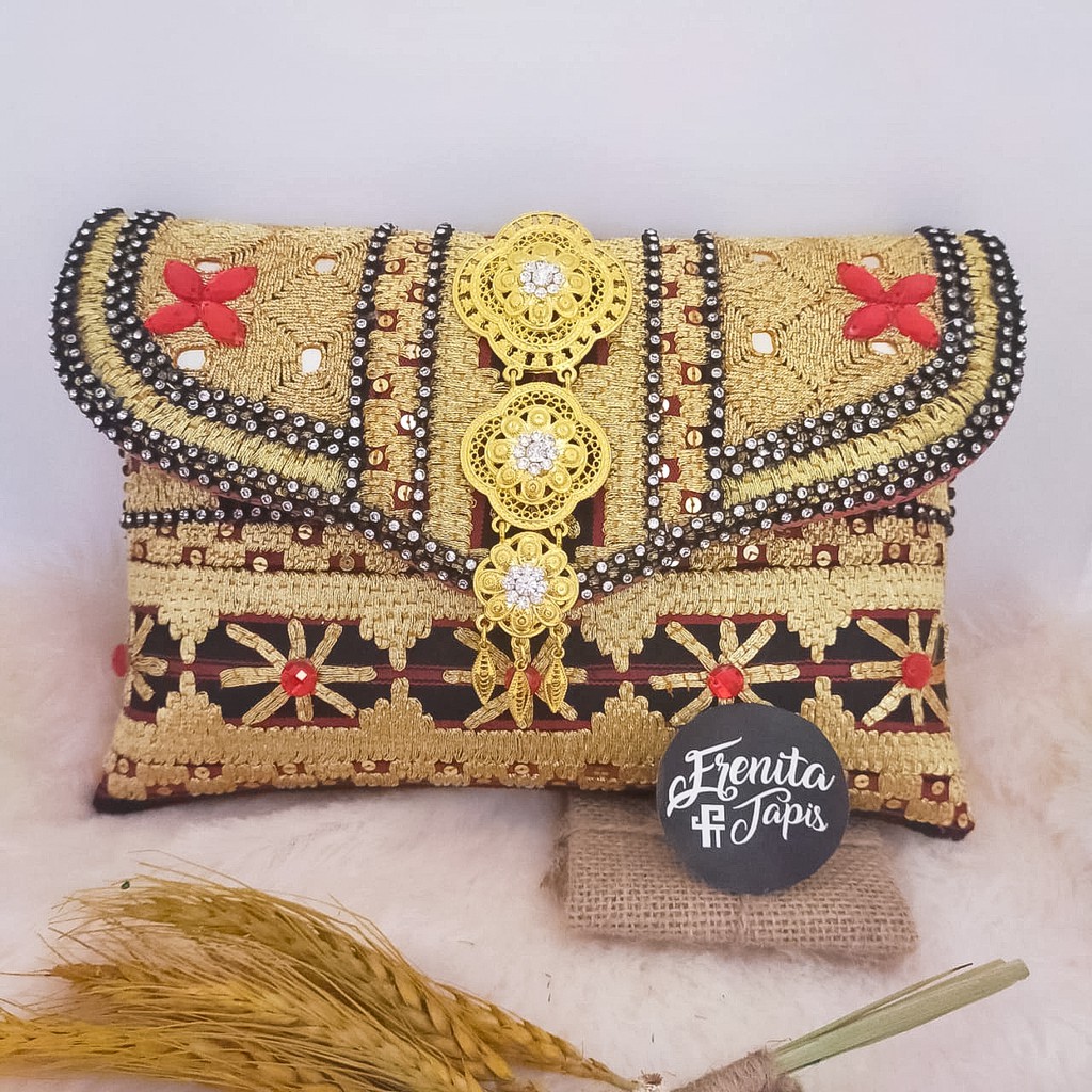 [BISA COD] Clutch Tapis Khas Lampung size S M L