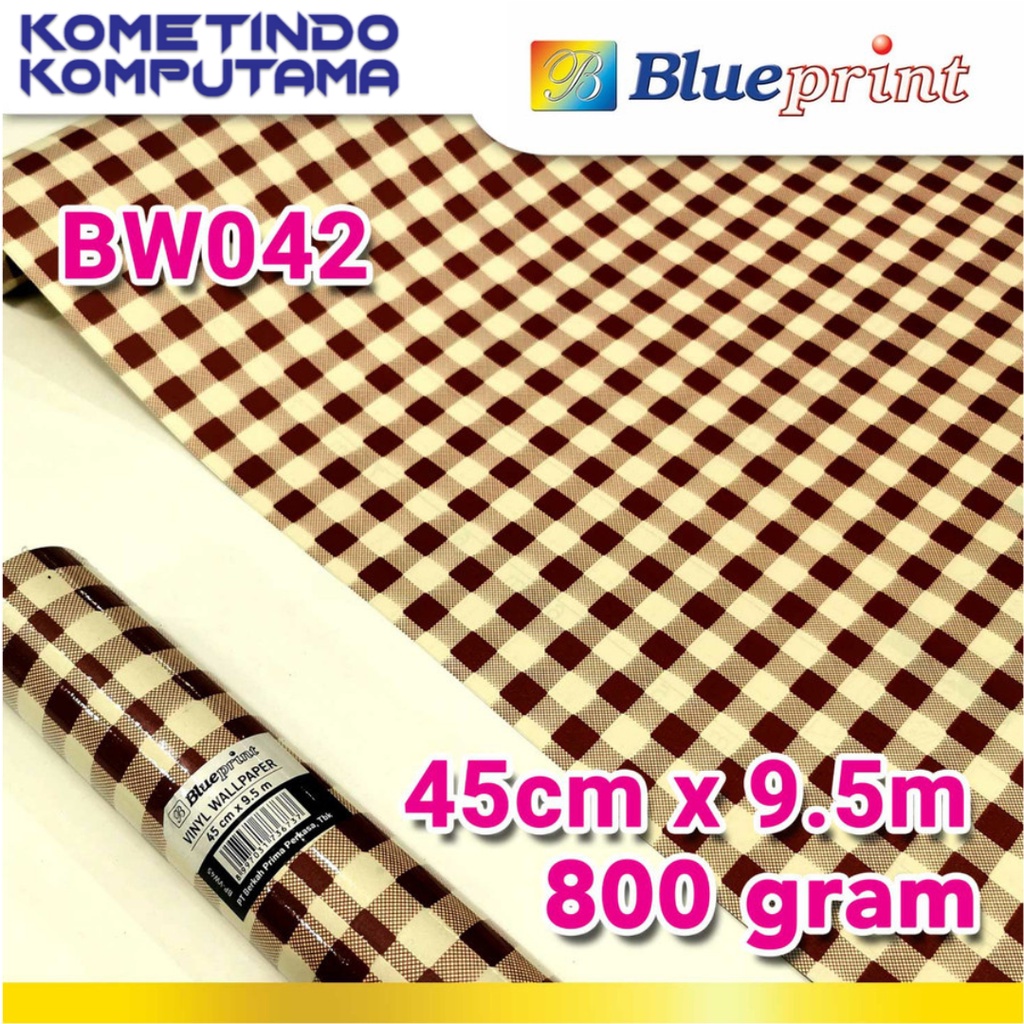 BW042 Wallpaper Sticker Vinyl Dinding BLUEPRINT 45Cm x 9,5M Motif BW042 - Wallpaper Dinding