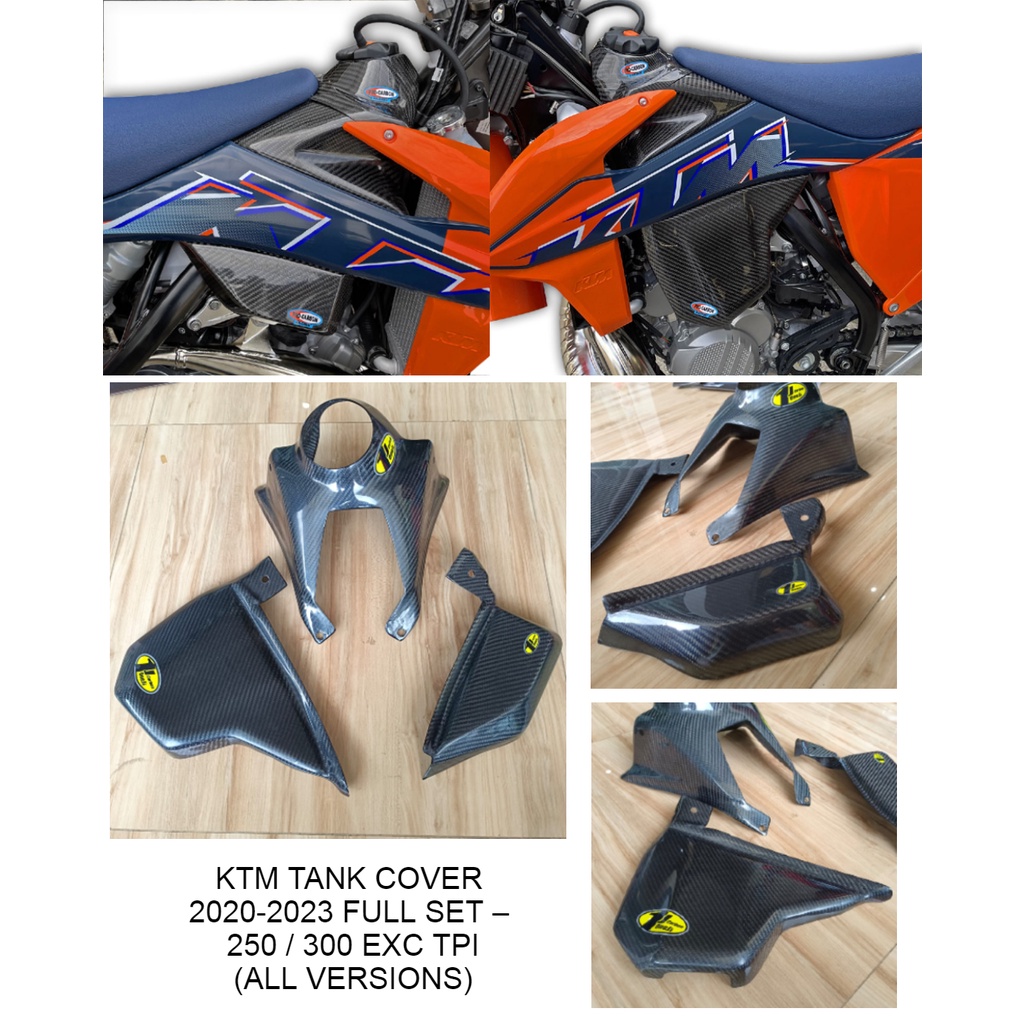 COVER TANGKI KTM EXC 300/250 2020-2023 CARBON TANK COVER KTM ONE JI