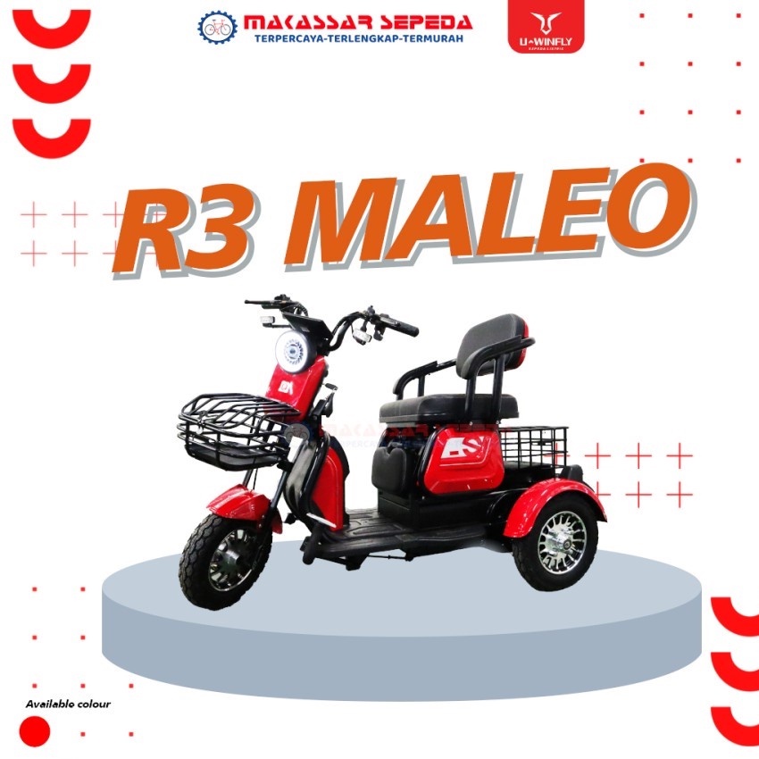 SEPEDA MOTOR LISTRIK E-BIKE 3 RODA UWINFLY R3 MALEO