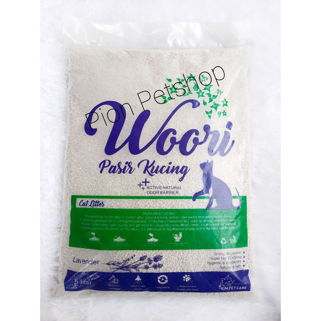 PASIR WOORI BENTONITE CAT LITTER/PASIR GUMPAL WANGI 10 LITER