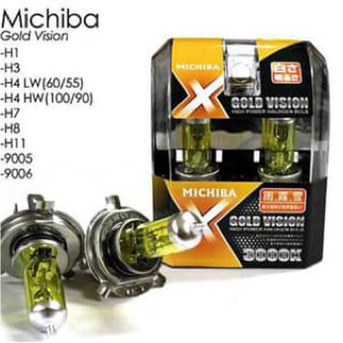 bohlam lampu halogen mobil michiba terang murah