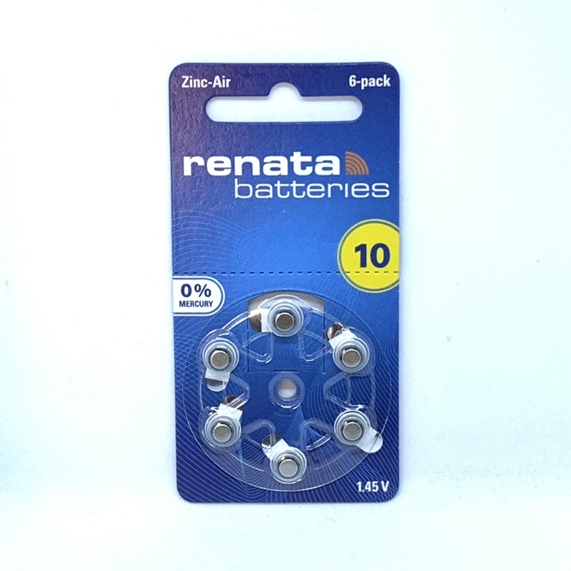 ORIGINAL RENATA 10 / ZA10 / PR70 Hearing Aid Battery Baterai Alat Bantu Dengar Original