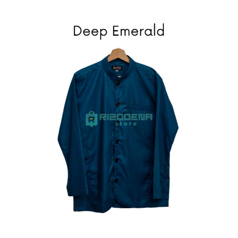 Baju koko habaib koko haibah baju koko ammu model ammu-Deep emerald